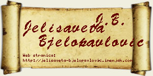 Jelisaveta Bjelopavlović vizit kartica